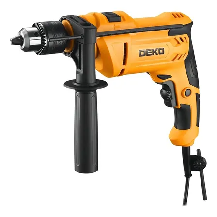 Furadeira Impacto Profissional 1/2 Polegadas 45000bpm Potência 900w 127v 3000rpm Amarela Alta Capacidade Perfuração Maleta Deko