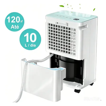 Desumidificador De Ar Compressor 10L/Dia Desumidificadores Eletrico Desumidificador Industrial Ambientes Grandes 0m2-120m2 Função De Purificação De Pr Incluída Yesop