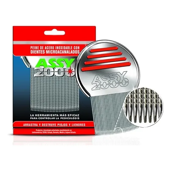 Peine Para Piojos Y Liendres Assy 2000 Acanalado
