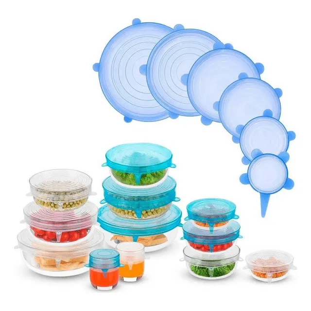 Tapas De Silicona Reutilizables Elásticas Para Alimentos 