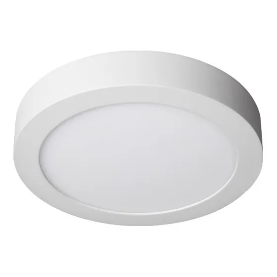 Plafón Redondo Led Con Base 170mm 12w Luz Fria Candela Estructura Blanco