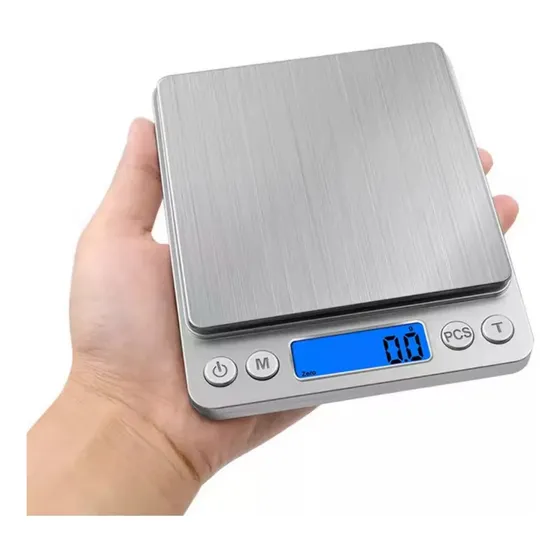 Mini Balanza Gramera Recargable Usb 3000g Bandeja Acrílica