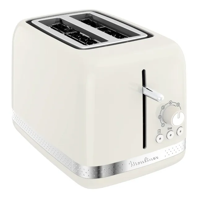 Tostad Moulinex Soleil 2 Ranuras Cortas Marfil 850w Lt300a10 Color Blanco