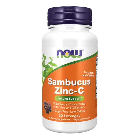 Suplements Now Foods Sambucus Zinc-c Con 60 Pastillas De Saú