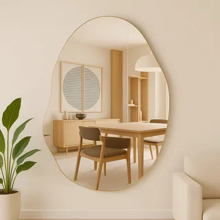 Espelho Lopazzi OrgĂąnico 70x50 Lapidado Design Moderno Luxo Espelho Lopazzi OrgĂąnico 70x50 Lapidado Design Moderno Luxo