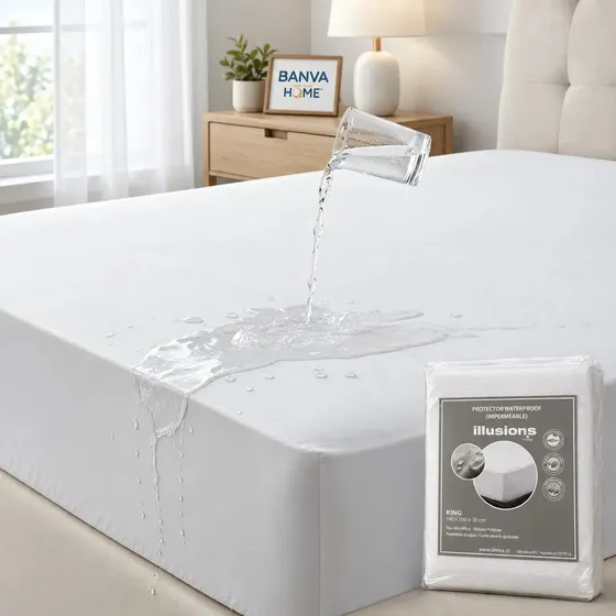 Cubrecolchon Impermeable 2 Plazas Funda Protector Sin Ruido Transpirable Suave Hipoalergenico No Se Sale