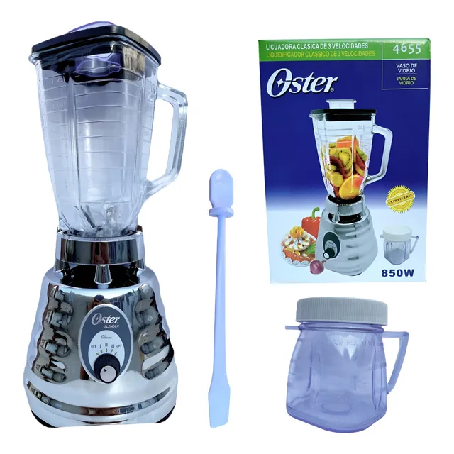 Licuadora Oster Clásica 850w Cromada, Vaso Vidrio Original