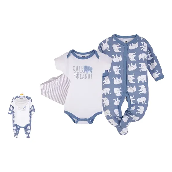 Conjunto Set 3 Piezas Eneterizo Body Mameluco Ropa Bebe Niño