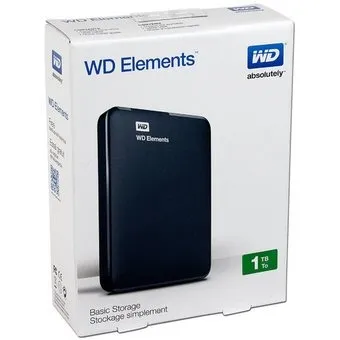 Dd Externo Portatil 1tb Wd Elements Negro 2.5/usb3.0/win