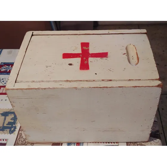 Botiquín Madera Primeros Auxilios Años 50-60 Colección