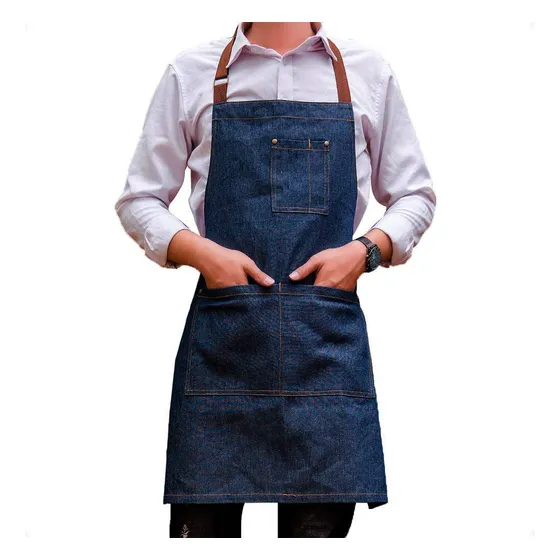 Delantal De Jean Azul Unisex Ajustable Cocina - Otec