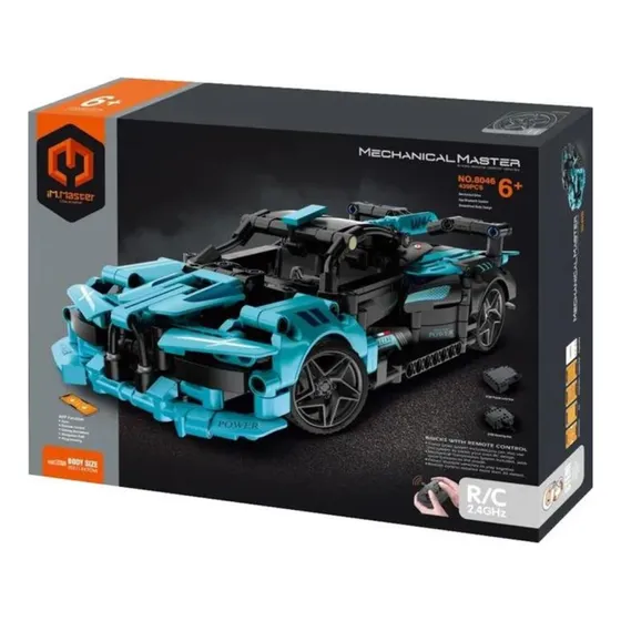 Auto A Radio Control 439 Piezas Bloques P/armar Ft203 Color Azul