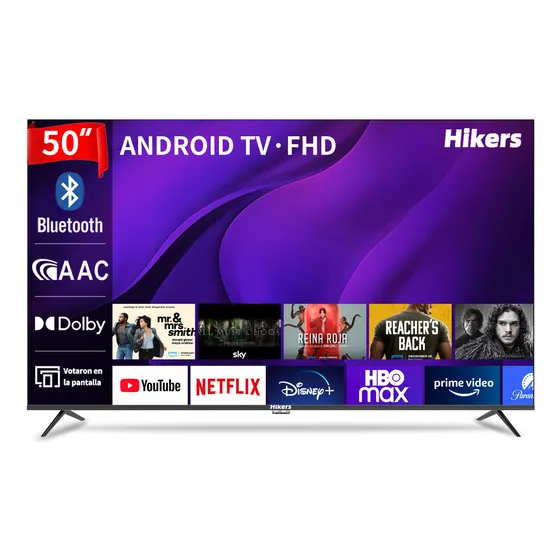 Pantalla Smart Tv Hikers 50inch Android Fhd Con Dolby/aac