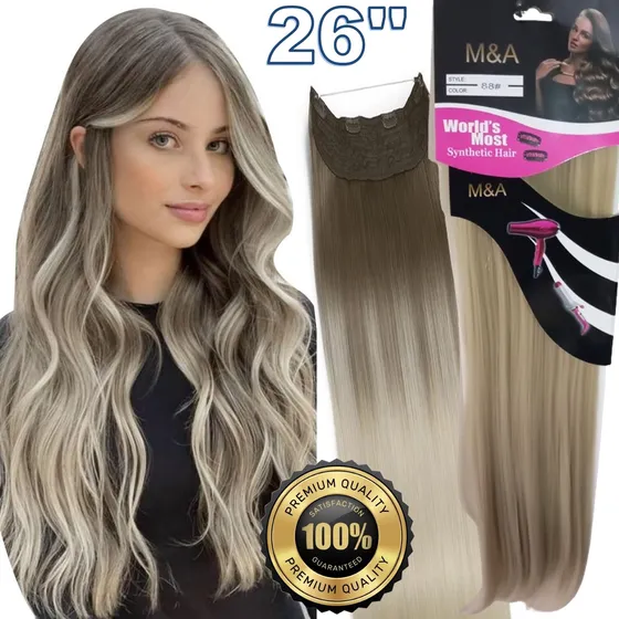 Extensión Cabello Sintético Liso 64cm Largo Varios Colores