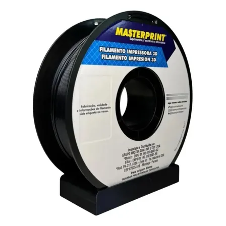 Filamento Petg Masterprint 1,75mm 1kg Premium Preto