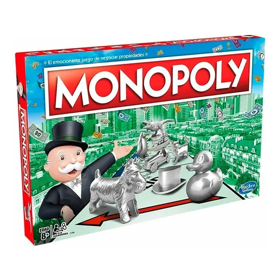 Monopoly Juego De Mesa Clásico Piezas Metálicas Hasbro