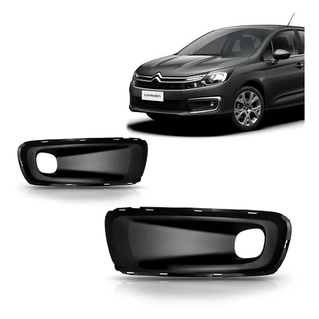 Grade Moldura Milha Citroen C4 Louge 2019 2020 Com Furo