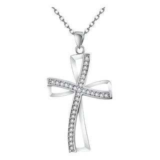 Z Collar Dije Cruz Plata Hombre Mujer Grande Elegante Z Collar Dije Cruz Plata Hombre Mujer Grande Elegante