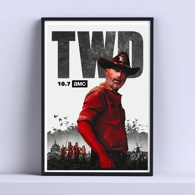 Cuadro Serie The Walking Dead Twd  30x40cm Con Vidrio