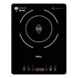 Fogão Cooktop De Indução Philco Touch 1 Boca Preto Portåtil Fogão Cooktop De Indução Philco Touch 1 Boca Preto Portåtil
