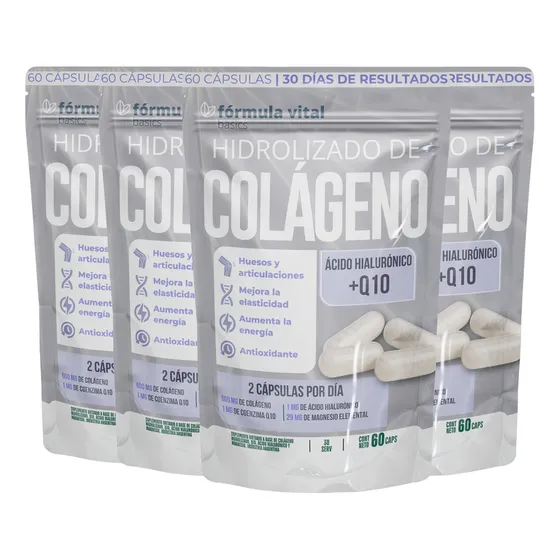 Fórmula Vital Cápsulas X4 | Colágeno + Q10 + Magnesio