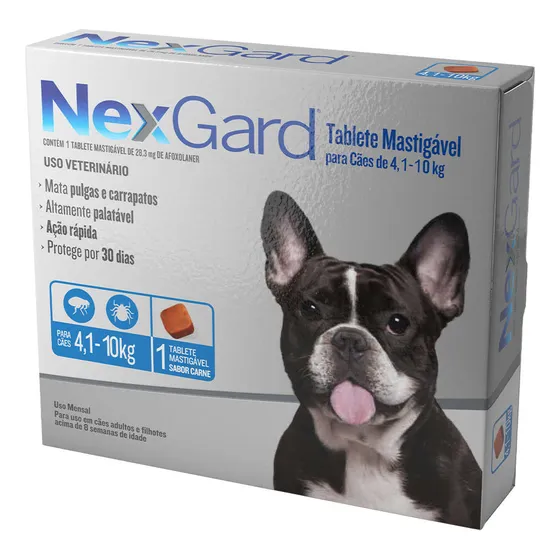 Anti Pulga Carrapato Nexgard 4 A 10 Comprimido Carrapato Cão