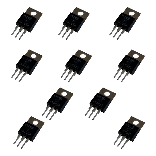10 Piezas Irf520 Transistor Mosfet Canal N 100v 9.2a To-220