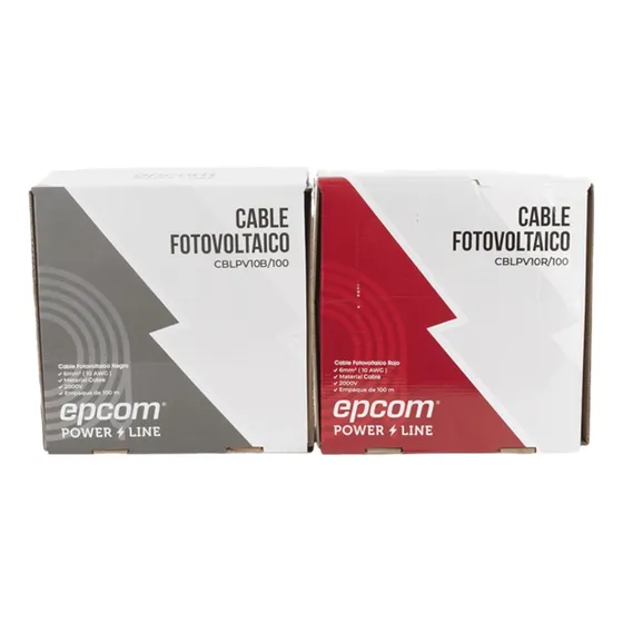 Kit De 2 Rollos De 100 Metros De Cable Fotovoltaico 10 Awg Negro