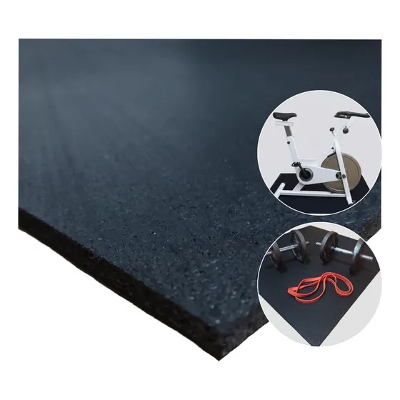 Piso De Caucho Espesor 10mm X 1m X 1m Premium Gym Multiusos
