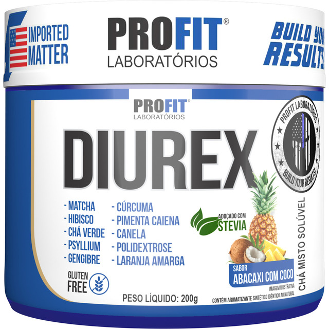 Diurex Chá Diurético Termogênico Detox 200g - Profit Sabor Abacaxi Com Coco Diurex Chá Diurético Termogênico Detox 200g - Profit Sabor Abacaxi Com Coco