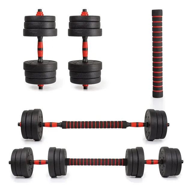 Kit Pesas Ejercicio Juego Mancuernas Barra Set 20kg Gym Fit