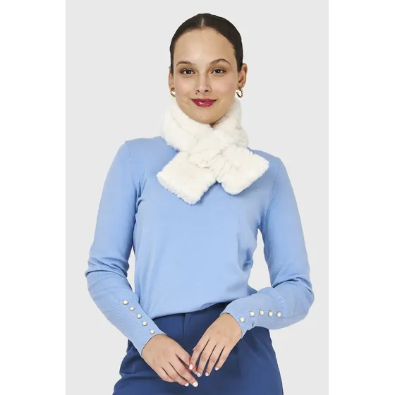 Cuello Tipo Piel Blanco Invierno Nicopoly