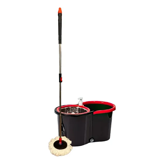 Mopa Lampazo Escurridor Waggs Msk-001 Con Balde Centrifugador Negro