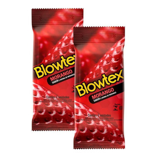 Kit 2 Pacotes Preservativo Blowtex Morango C/ 6 Unidades Kit 2 Pacotes Preservativo Blowtex Morango C/ 6 Unidades