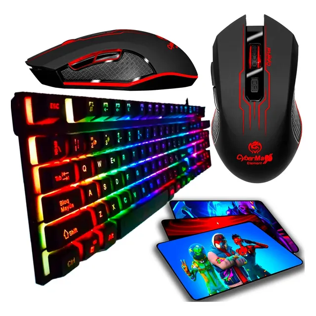 Teclado Gamer Semi Mecánico Halion Ripper Con Luz Led
