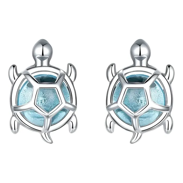 Aretes Topos Tortuga Para Mujer Fabricados En Plata 925 