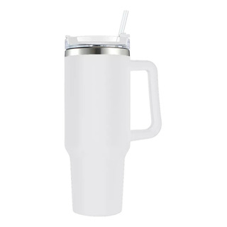 Copo Térmico Com Tampa E Canudo 1200ml Branco Quente E Frio Copo Térmico Com Tampa E Canudo 1200ml Branco Quente E Frio