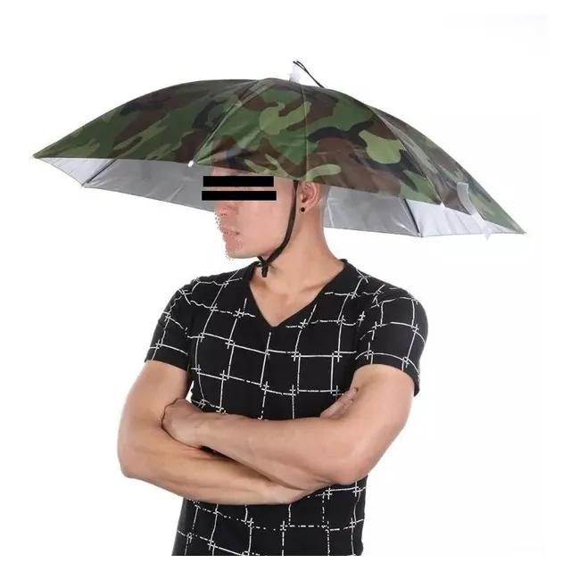 Chapéu Guarda Chuva Proteção Sol Camuflagem Pesca