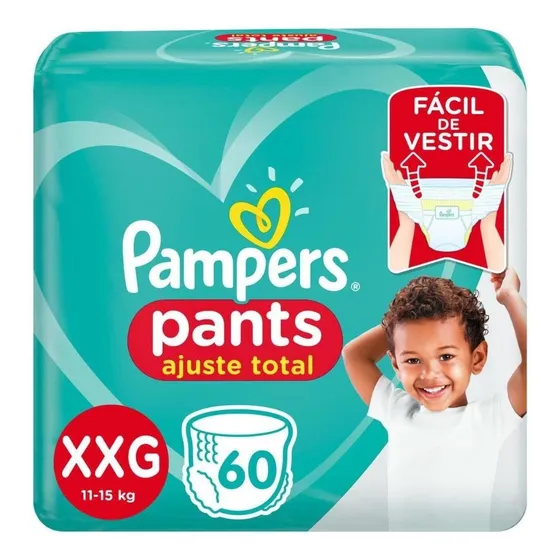 Fralda Pampers Pants Ajuste Total Xxg 60 Unidades