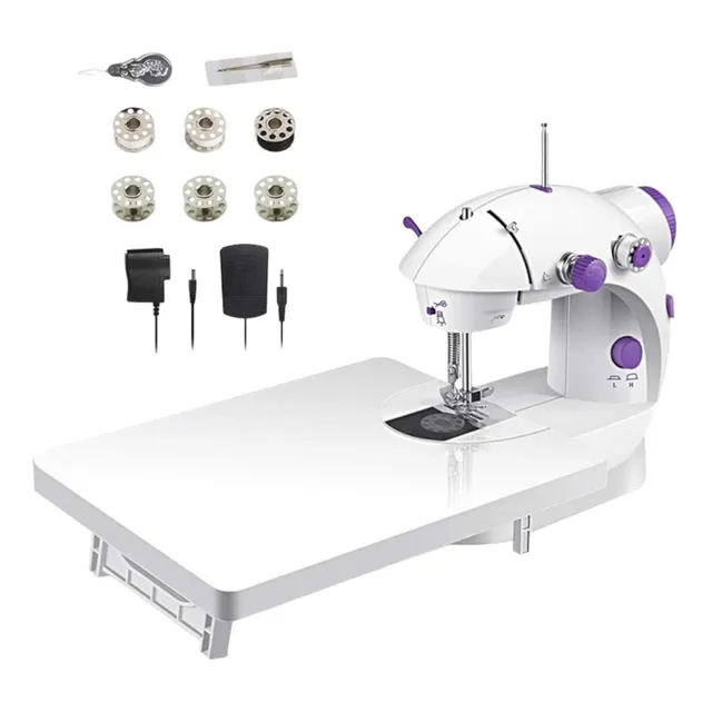 Mini Máquina De Coser Portátil Con Pedal Dual A Corriente