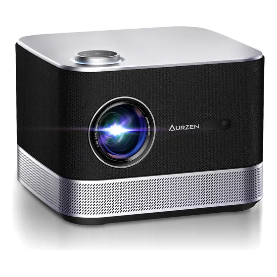 Aurzen Boom 3 Intelligent Professional Projector, Audio Dolby 3d And 36w Speakers, Nativa 1080p Compatible Con 4k, Hdr10, Auto Foco And Keystone, Netflix Official, 500 Ansi For El Hogar Y Exteriores