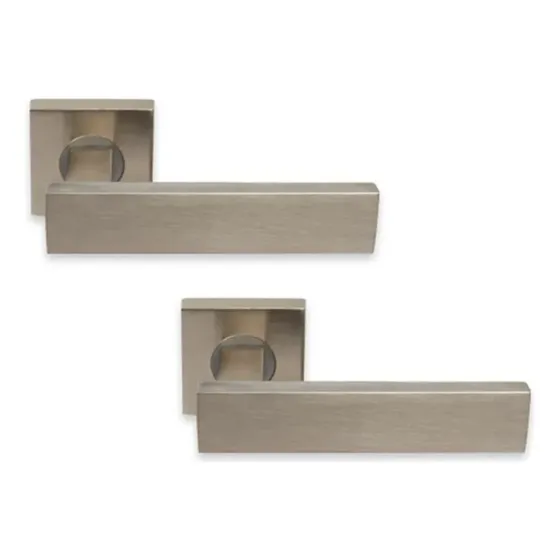 Manija Puerta Picaporte Doble Balancin Orion  Inox- Aluminio
