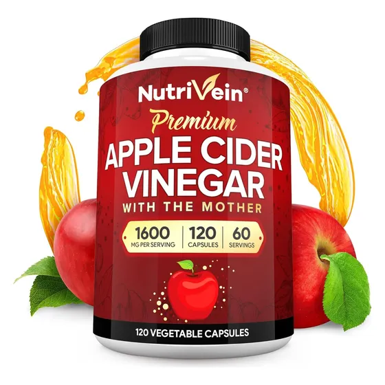 Suplemento Vinagre De Sidra De Manzana 1600 Mg Nutrivein