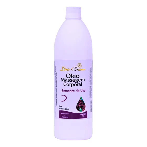 Óleo Massagem Corporal  Semente De Uva  1 L  Lírio Branco 