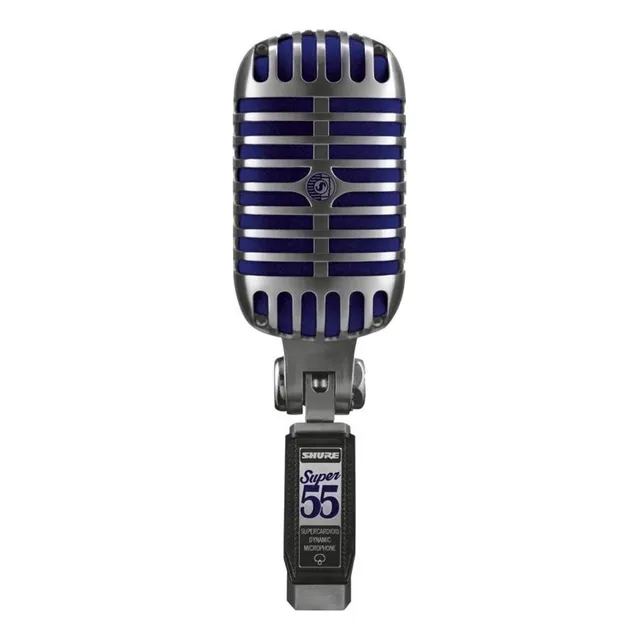 Micrófono Shure Classic Super 55 Dinámico Supercardioide color plateado
