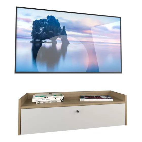 Estante Rack De Tv Color Olmo Everest