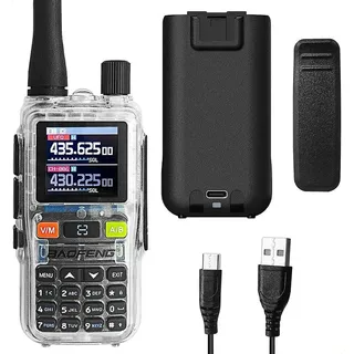 Rádio Bidirecional Transparente Walkie-talkie Mini Uv-5r