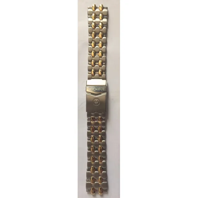 Pulsera Correa Reloj Michele Metal Original Bicolor Cab