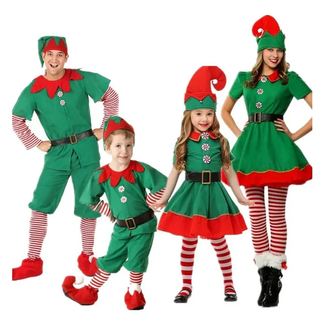 L Traje De Elfo Navideño Para Vestido De Cosplay De Santa Clau