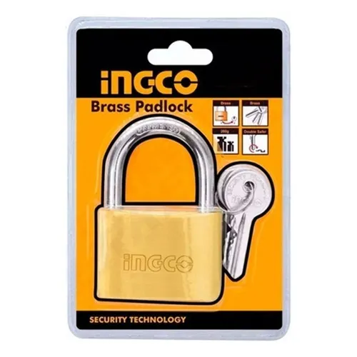 Candado Seguridad De Bronce 30mm Ingco Dbpl0302